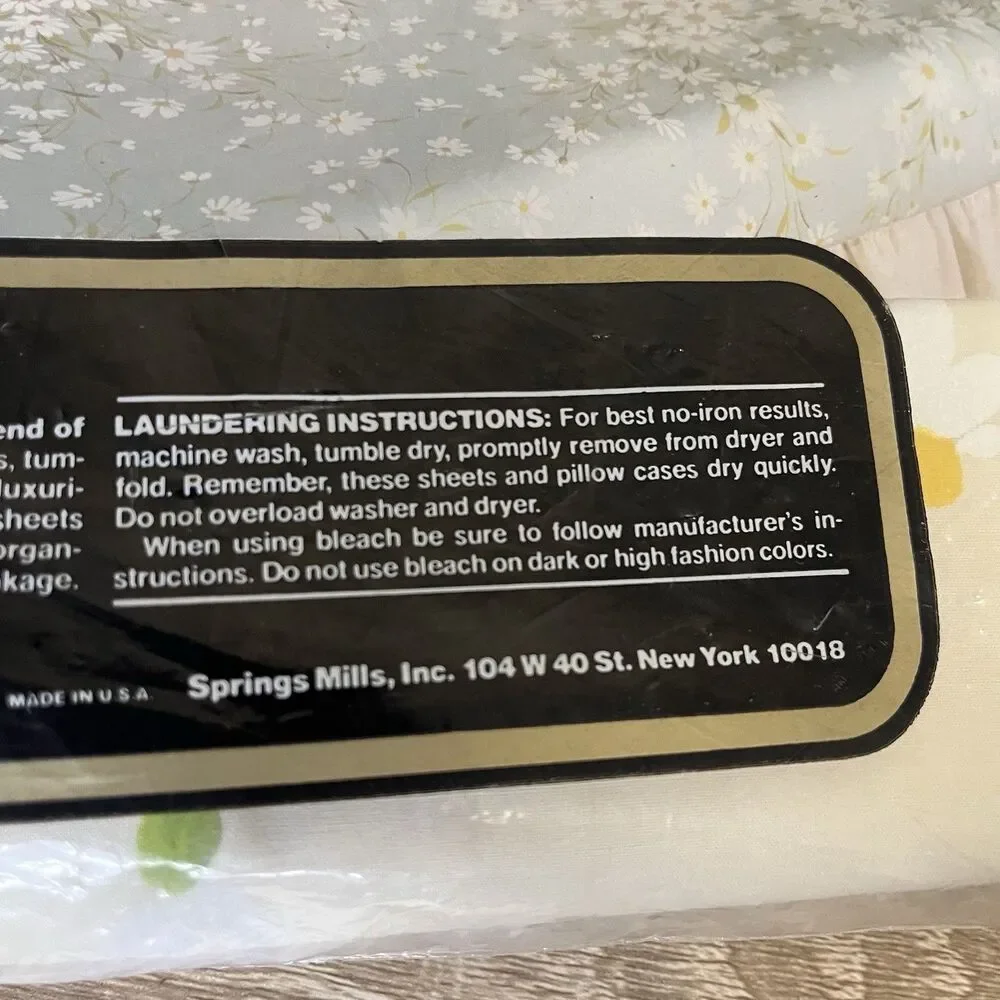 Morgan Jones Queen Flat Sheet DAINTY DAISIES Sheets No Iron Percale New Sealed